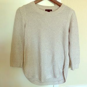 Tommy Hilfiger gold waffle 3/4 sleeves sweater